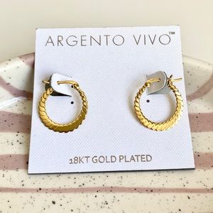 argento vivo small rope hoop earrings
